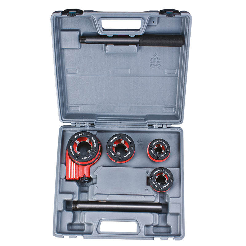 Set filiere 9CR2 cu clichet PROLINE pentru țeavă 6 piese