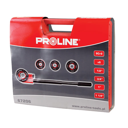 Set filiere 9CR2 cu clichet PROLINE pentru țeavă 6 piese