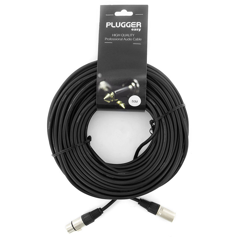 Cablu XLR mamă la tată stereo cu secțiune 1,5 mm² Plugger Easy