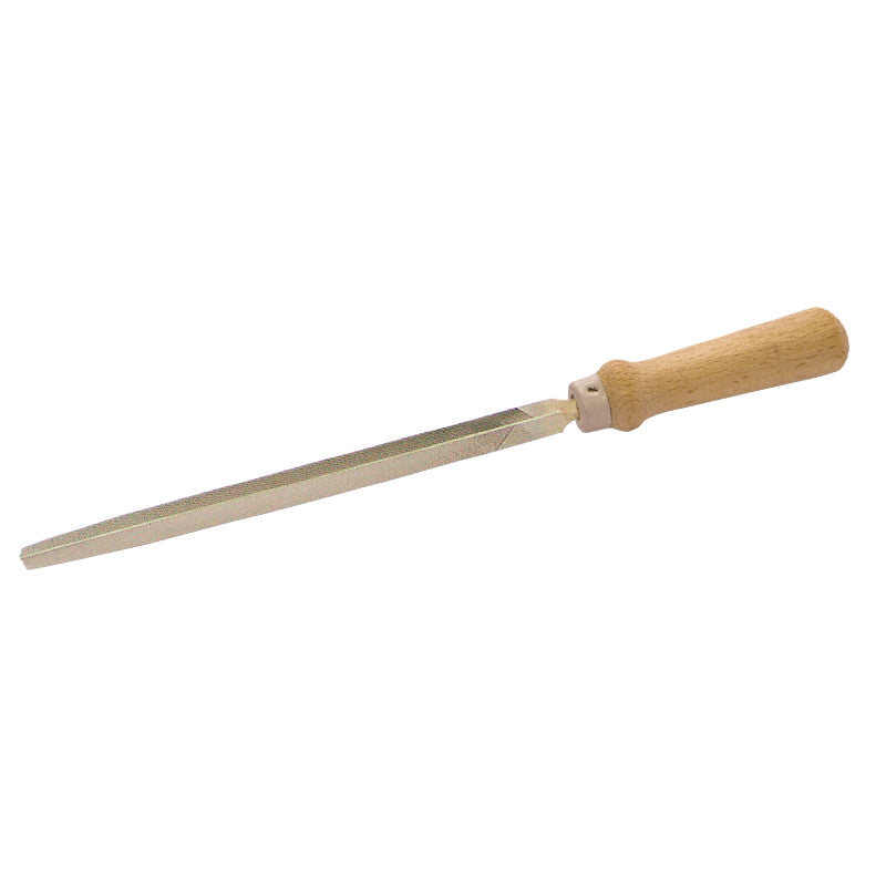 Pilă triunghiulară pentru fierăstrău 150 × 13 mm, mâner lemn POLONIA 69515