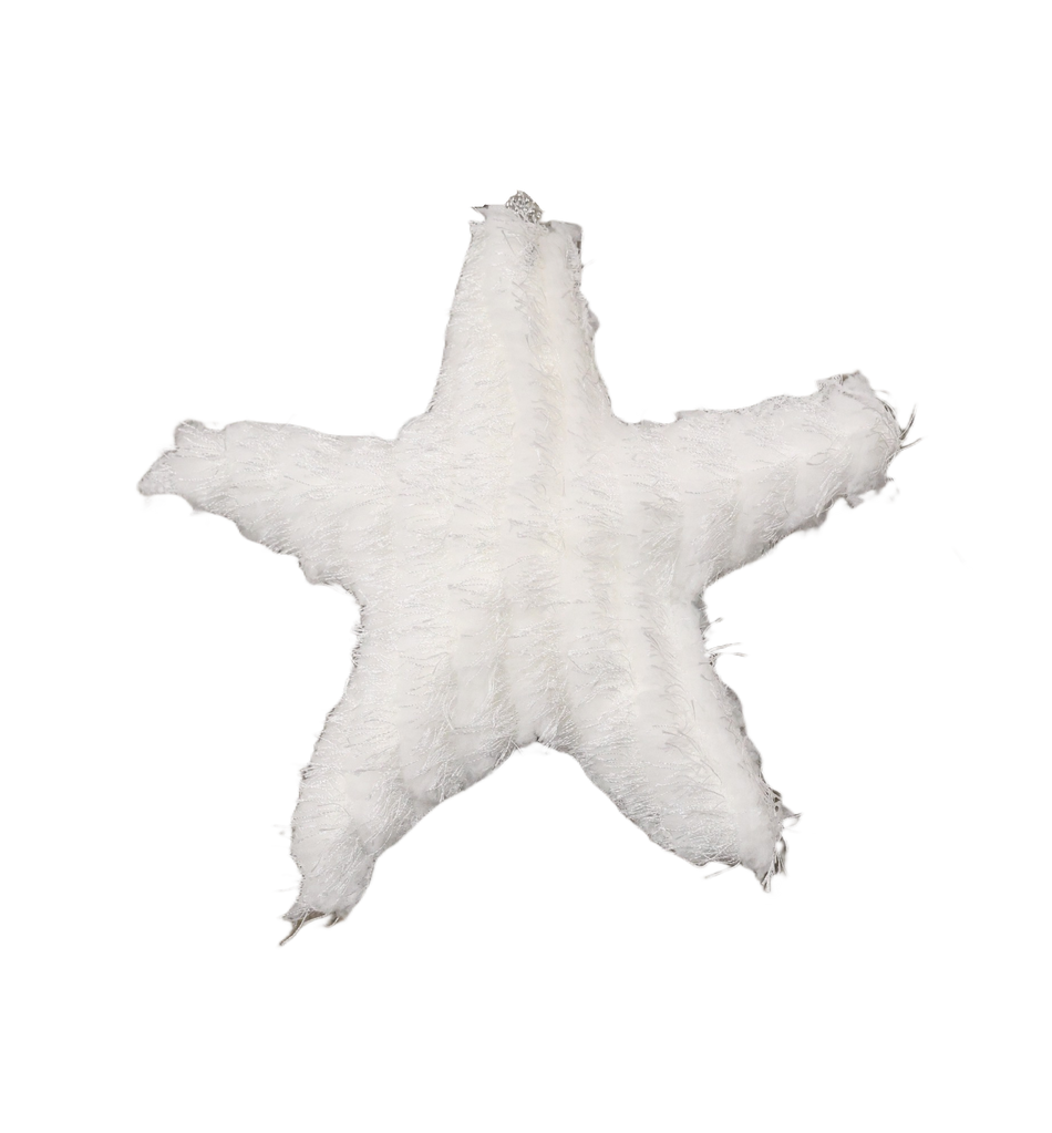 Varf De Brad Steluta Alba Cu Blanita 20 Cm Xmas