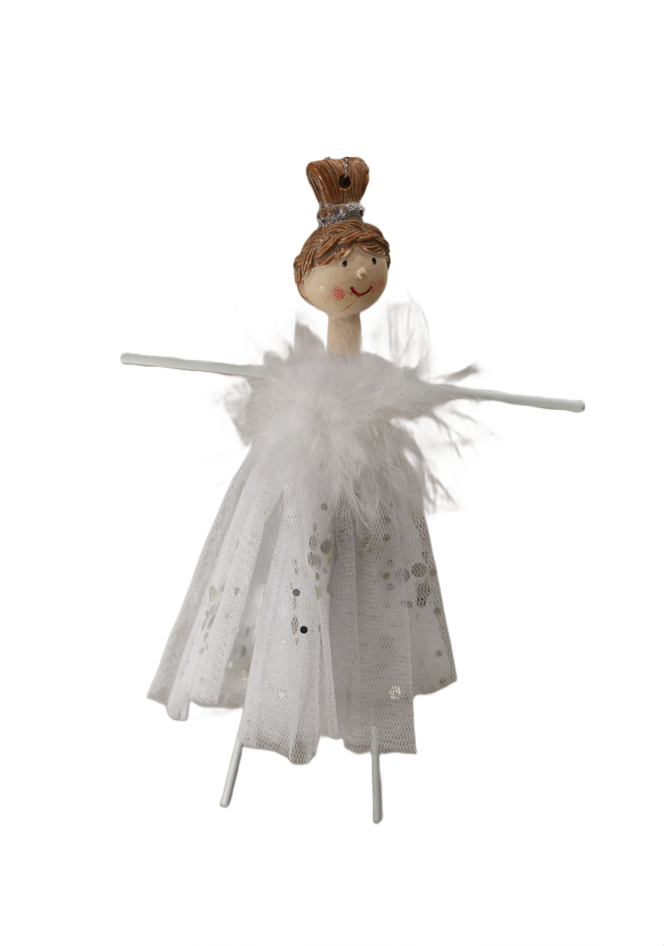Xmas Figurine De Agatat Alb Roz Ab