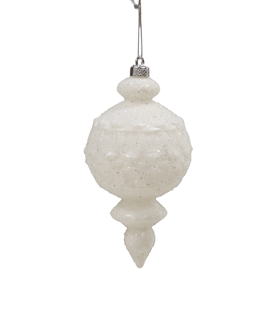 XMAS ORNAMENT GLOB TUGUIAT ALB, PLASTIC