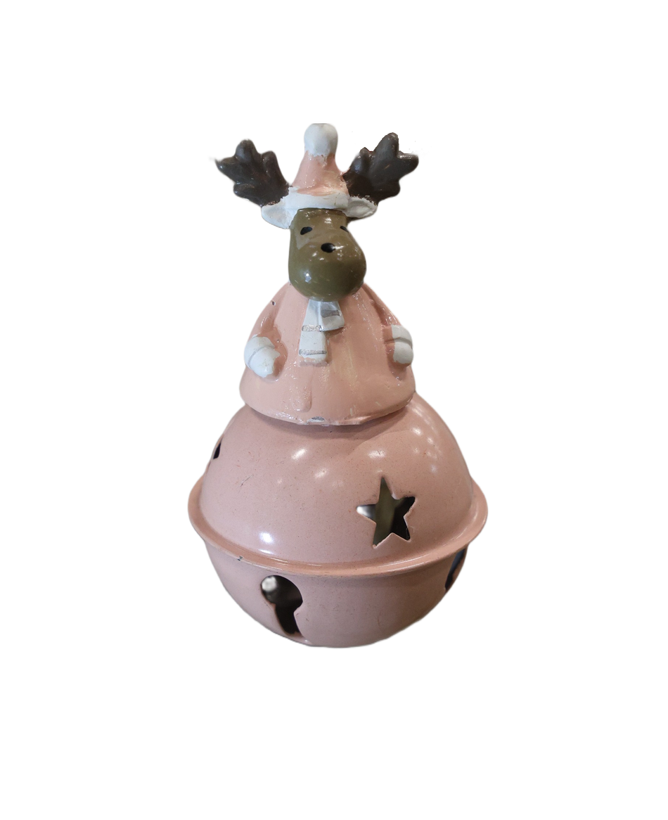Xmas Clopotel De Agatat Cu Fig Alb Roz Abc