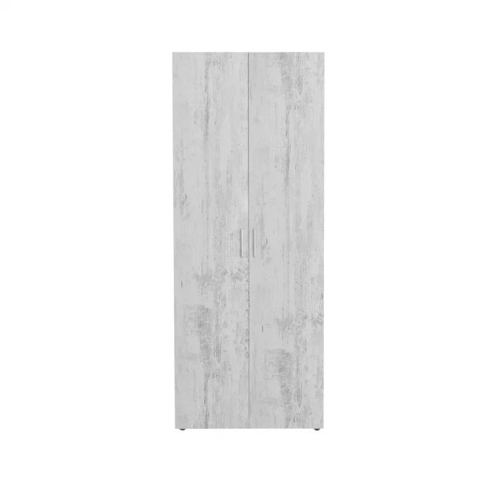 Dulap Alma 2 Usi, 5 Rafturi, Bara De Haine, Pin Antichizat, 80x52x203