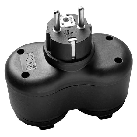 Adaptor 2 căi IP44 16A max 3500 W negru Optonica 7637
