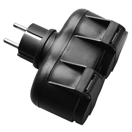 Adaptor 2 căi IP44 16A max 3500 W negru Optonica 7637