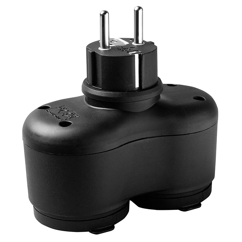 Adaptor 2 căi IP44 16A max 3500 W negru Optonica 7637