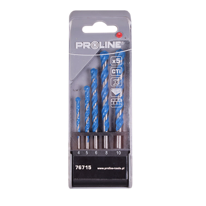 Set burghie universale vidia-titanate 4-10 mm, 5 piese, PROLINE 76715