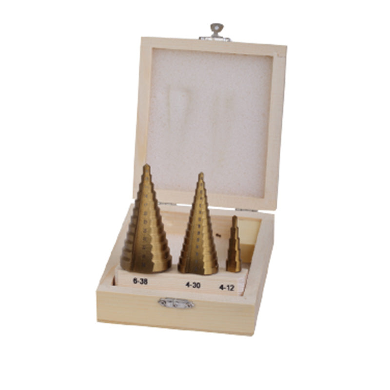 Set burghie metal HSS-Ti conice în trepte 4-38 mm, 3 piese PROLINE 77803