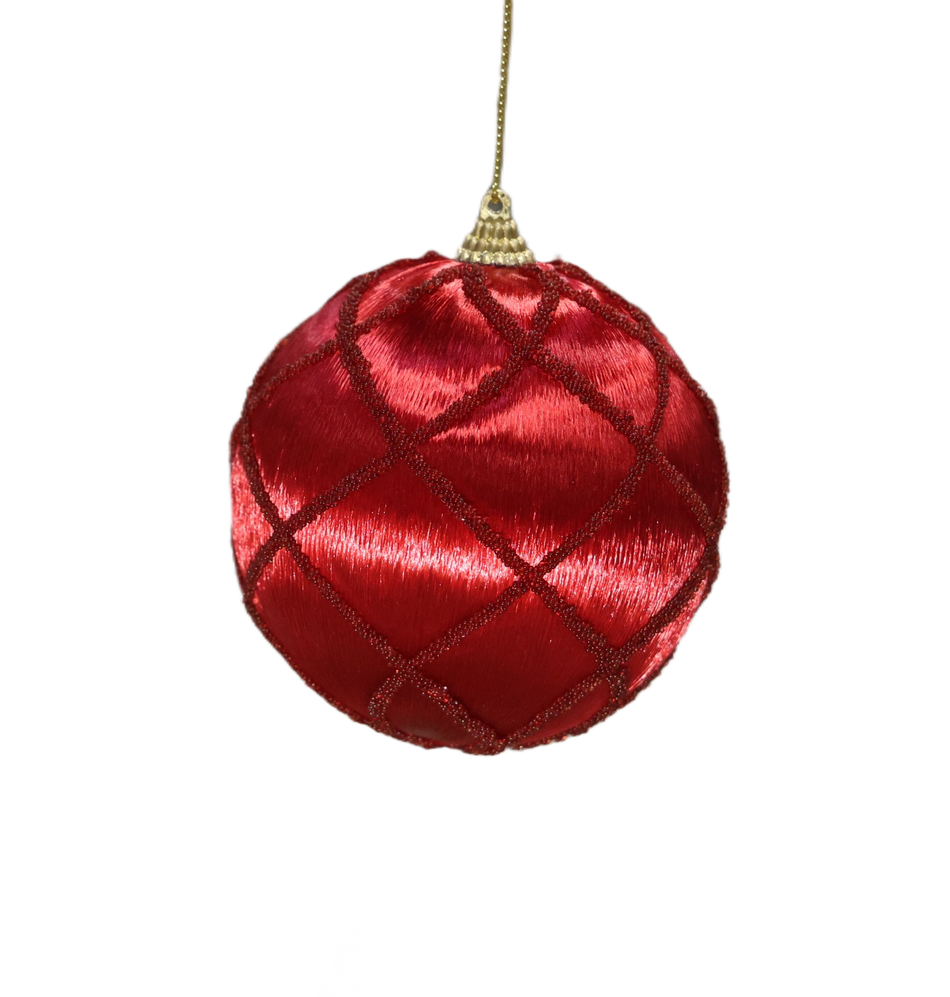 Glob Matase Rosu Cu Romburi 10 Cm Pl 52041bu10 Xmas