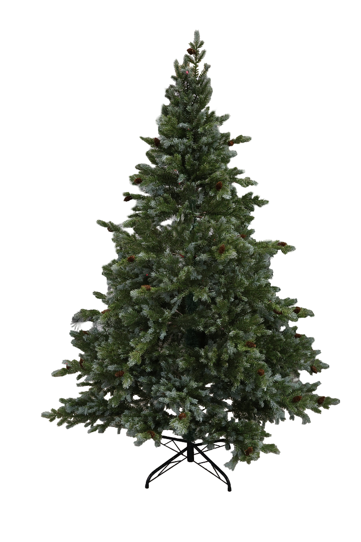 XMAS BRAD VERDE ARGINTIU CU CONURI 180 CM SPE2109