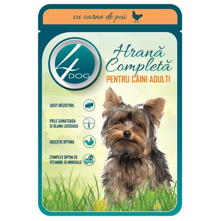 Hrana Umeda Pt.caine Cu Pui In Sos, 4dog, Plic 100g