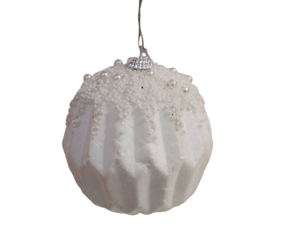 Xmas Glob 10 Cm Alb A1-51636w10