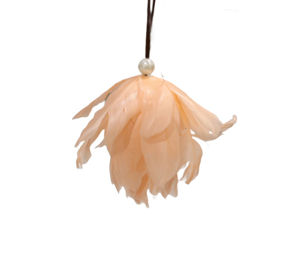 Glob De Agatat Din Pene Corai/turcoaz 10 Cm Xmas