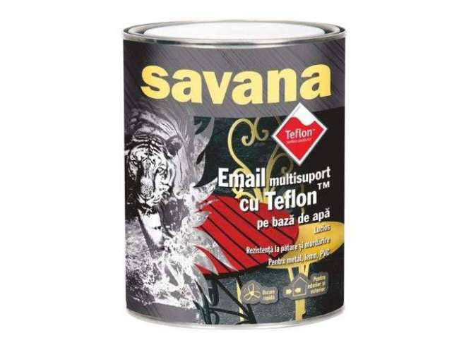 Email Multisuport, Pe Baza De Apa Cu Teflon  Negru, Savana 0.75l