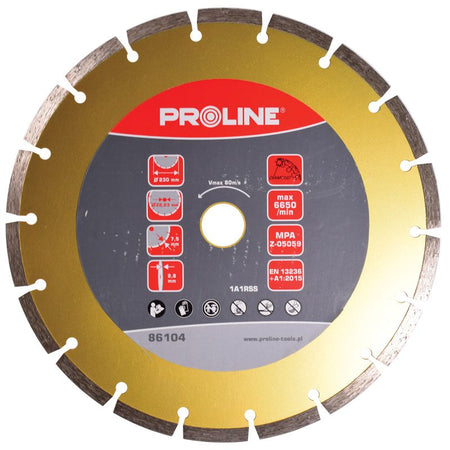 Disc diamantat segmentat super dur PROLINE pentru tăiere uscată