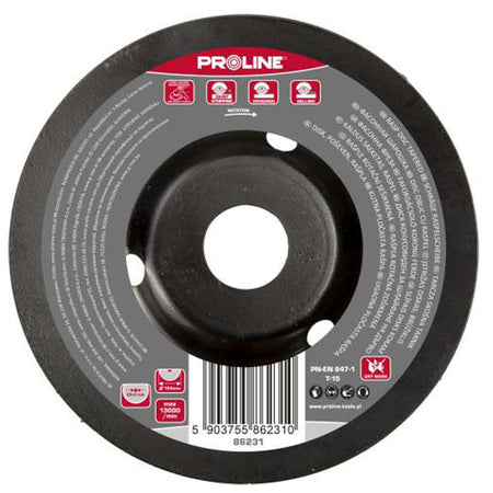 Disc rașpel conic cu dinți medii 125 mm pentru polizor PROLINE 86231