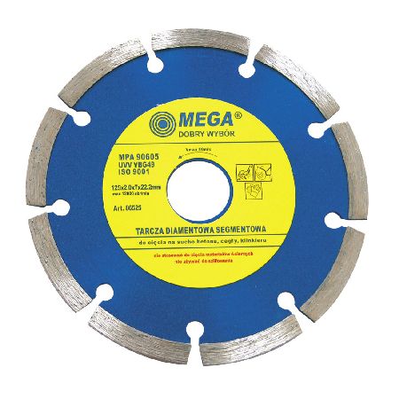 Disc diamantat segmentat MEGA pentru tăiere beton și gresie