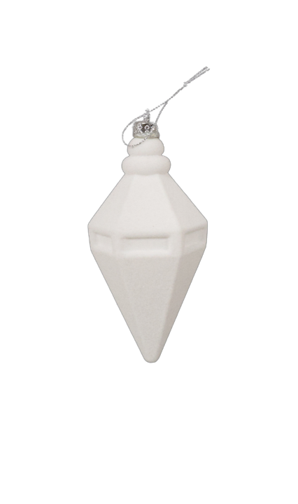 XMAS GLOB DE AGATAT DIN PLASTIC CU CATIFEA ALB 16150B