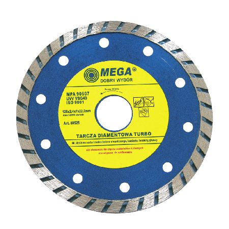 Disc diamantat turbo MEGA pentru debitare beton, cărămidă și ceramică