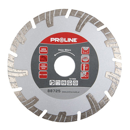 Disc diamantat turbo segmentat PROLINE pentru beton și gresie
