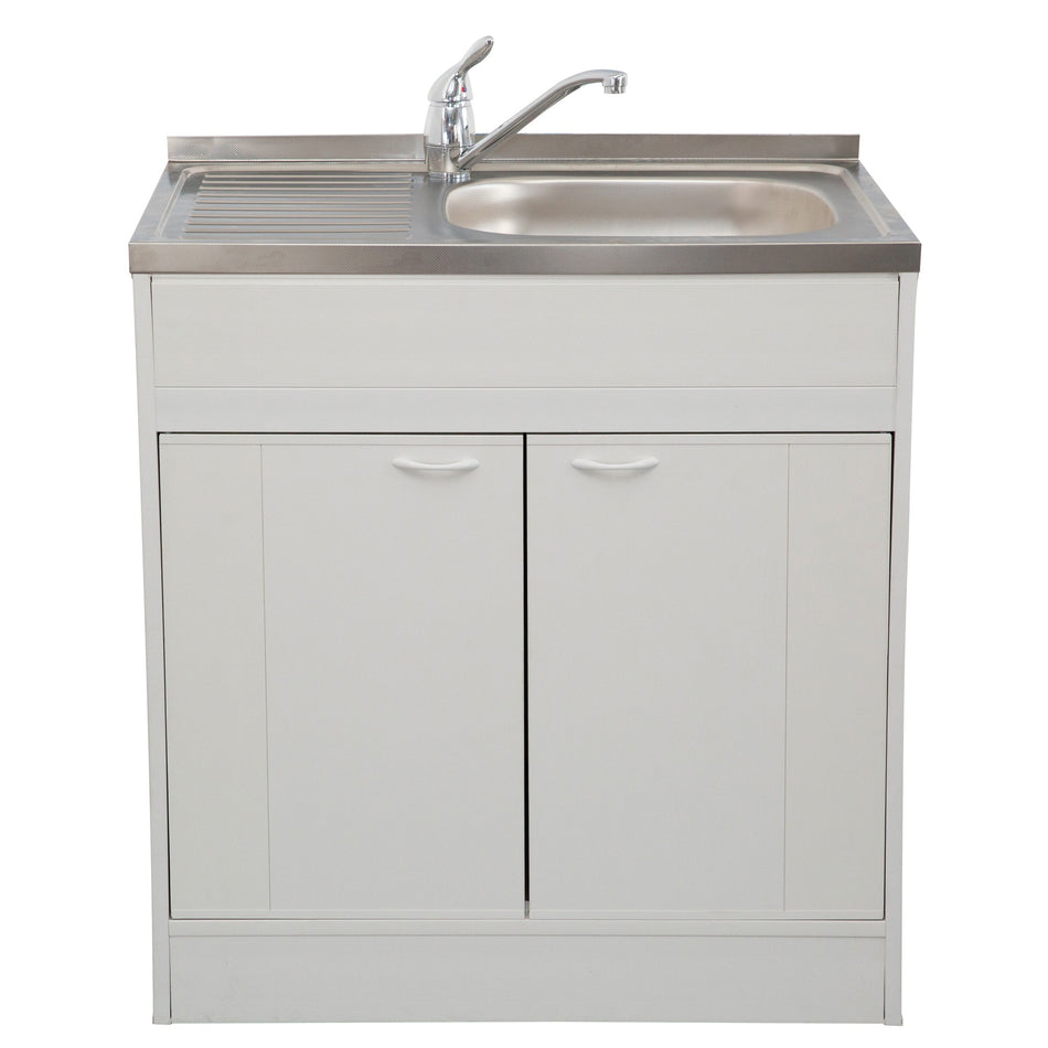 Mobilier Crina Alb Pentru Chiuvete Din Inox 80x50 Cm