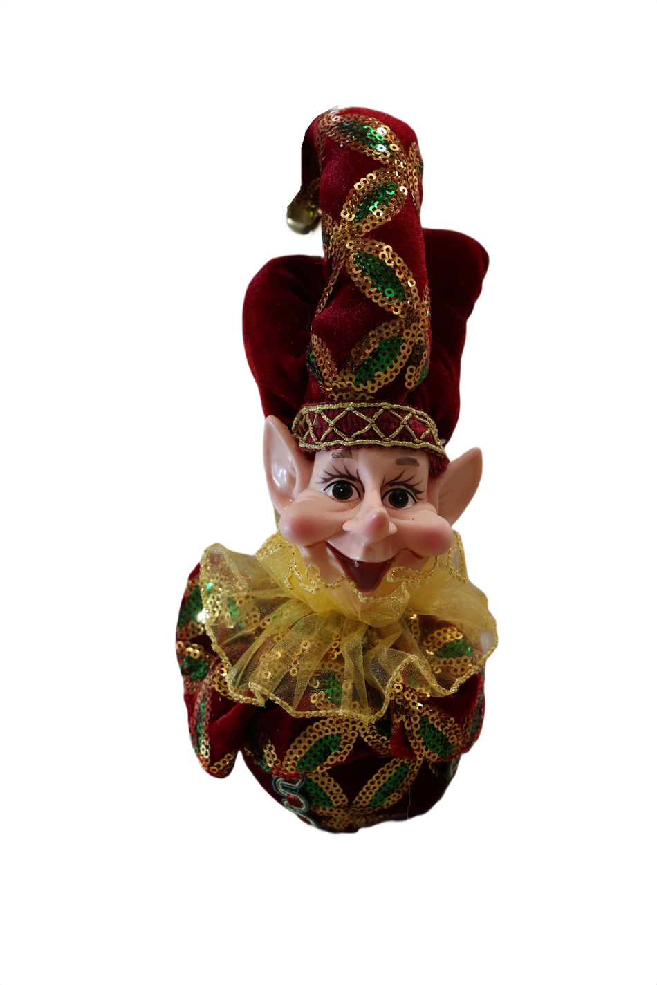 Xmas Flob Cu Figurina Elf Rosu Cu Verde 28 Cm 02j01gr