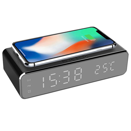 Ceas smart cu încărcare wireless, alarmă și termometru Optonica 9514