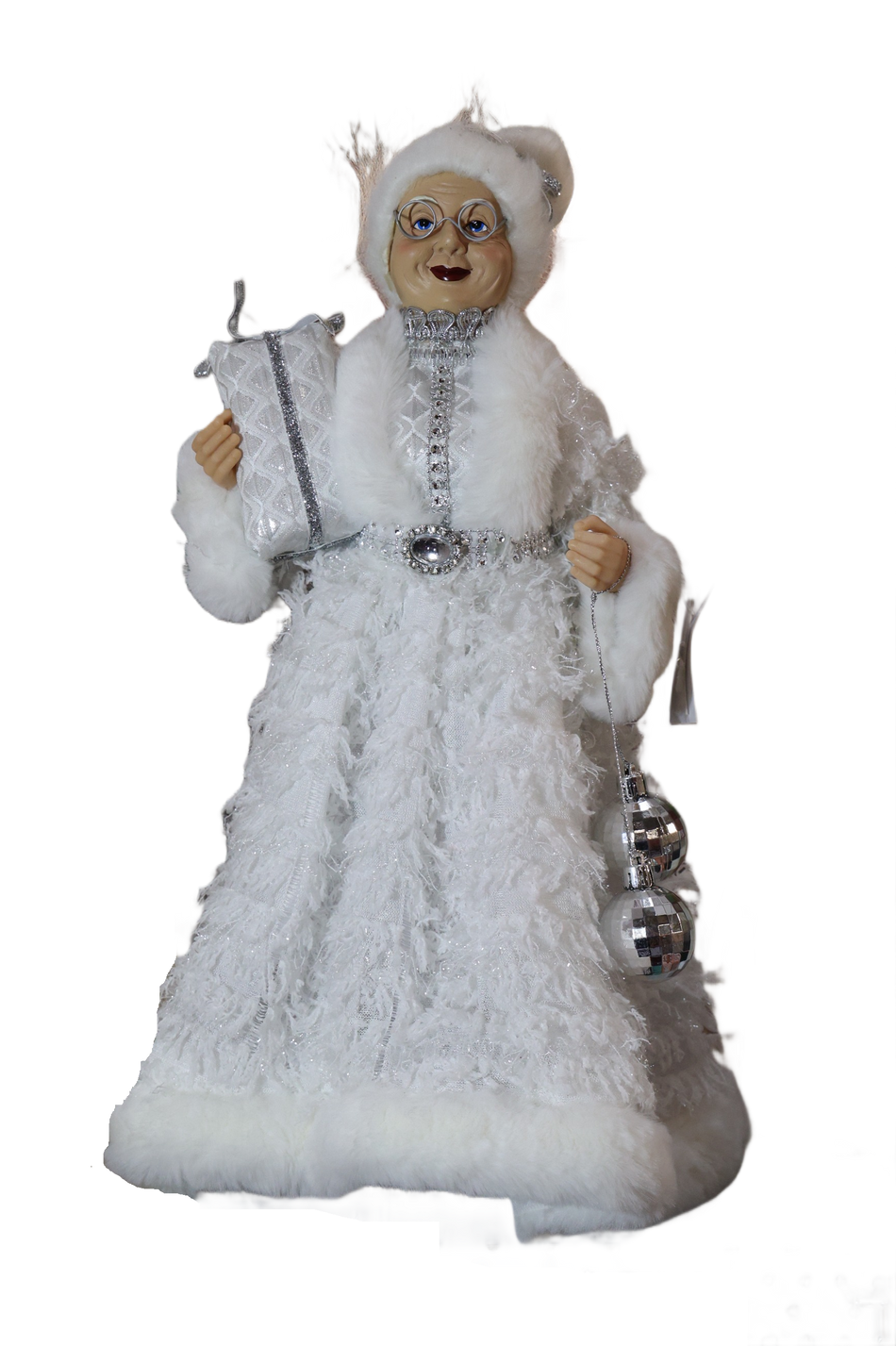 XMAS FIGURINA DNA CRACIUN ALB ARGINTIU