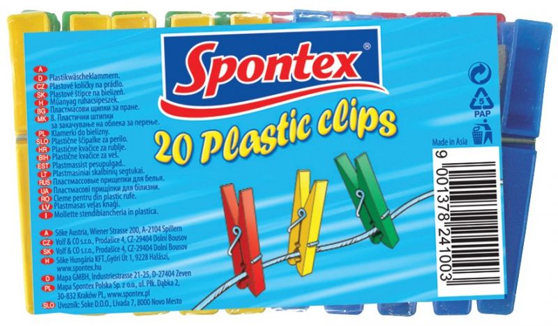 Carlige Pentru Rufe 20buc/set Spontex