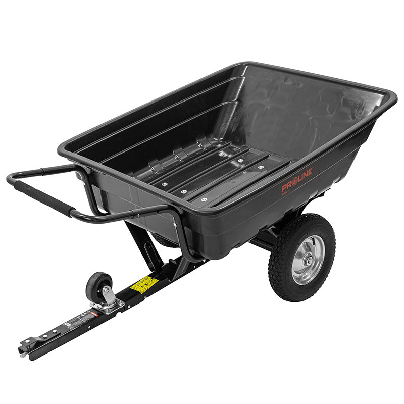 Remorcă basculantă din polipropilenă 285 L, 300 kg, transformabilă în roabă, PROLINE-M 98001