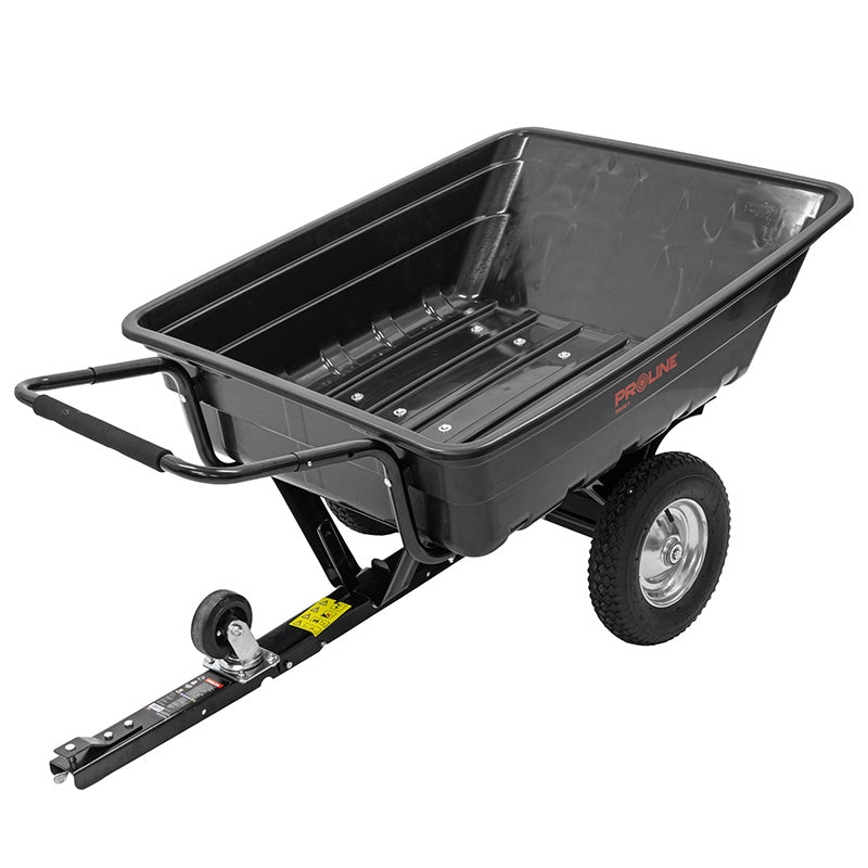 Remorcă basculantă din polipropilenă 285 L, 300 kg, transformabilă în roabă, PROLINE-M 98001
