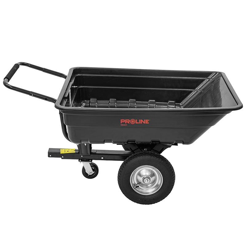 Remorcă basculantă din polipropilenă 285 L, 300 kg, transformabilă în roabă, PROLINE-M 98001