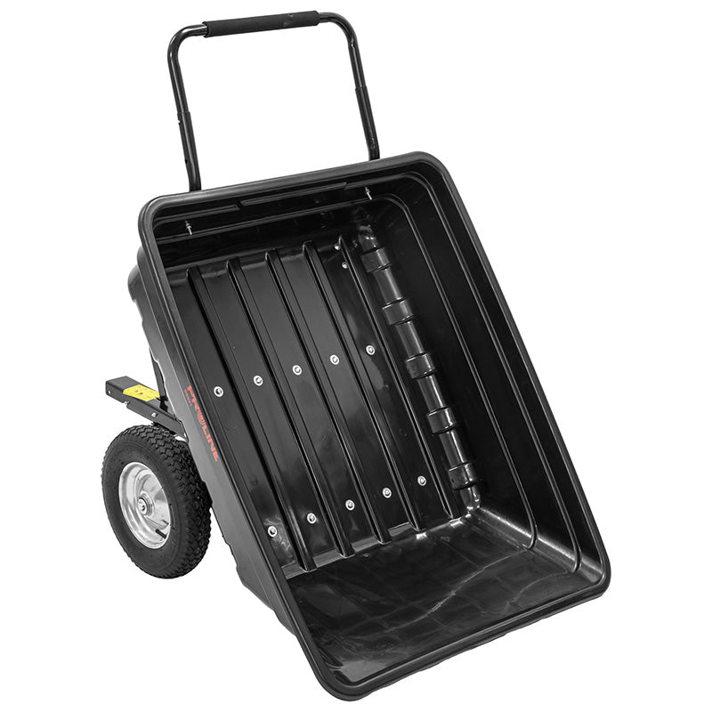 Remorcă basculantă din polipropilenă 285 L, 300 kg, transformabilă în roabă, PROLINE-M 98001