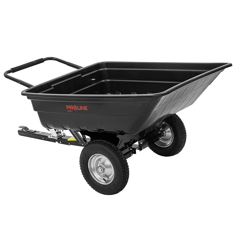 Remorcă basculantă din polipropilenă 285 L, 300 kg, transformabilă în roabă, PROLINE-M 98001