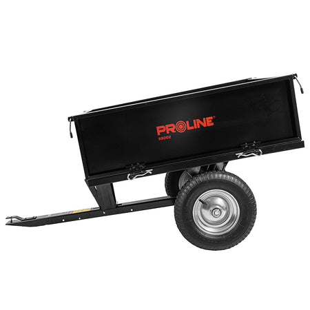 Remorcă basculantă din oțel pentru grădină, cu pereți rabatabili, capacitate 250 kg, PROLINE-M 98002