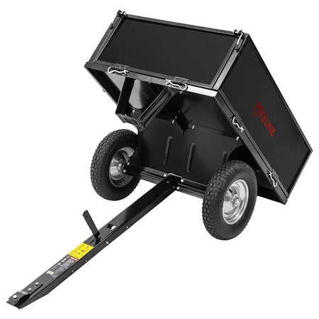 Remorcă basculantă din oțel pentru grădină, cu pereți rabatabili, capacitate 250 kg, PROLINE-M 98002