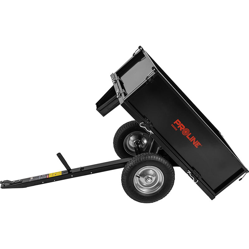Remorcă basculantă din oțel pentru grădină, cu pereți rabatabili, capacitate 250 kg, PROLINE-M 98002