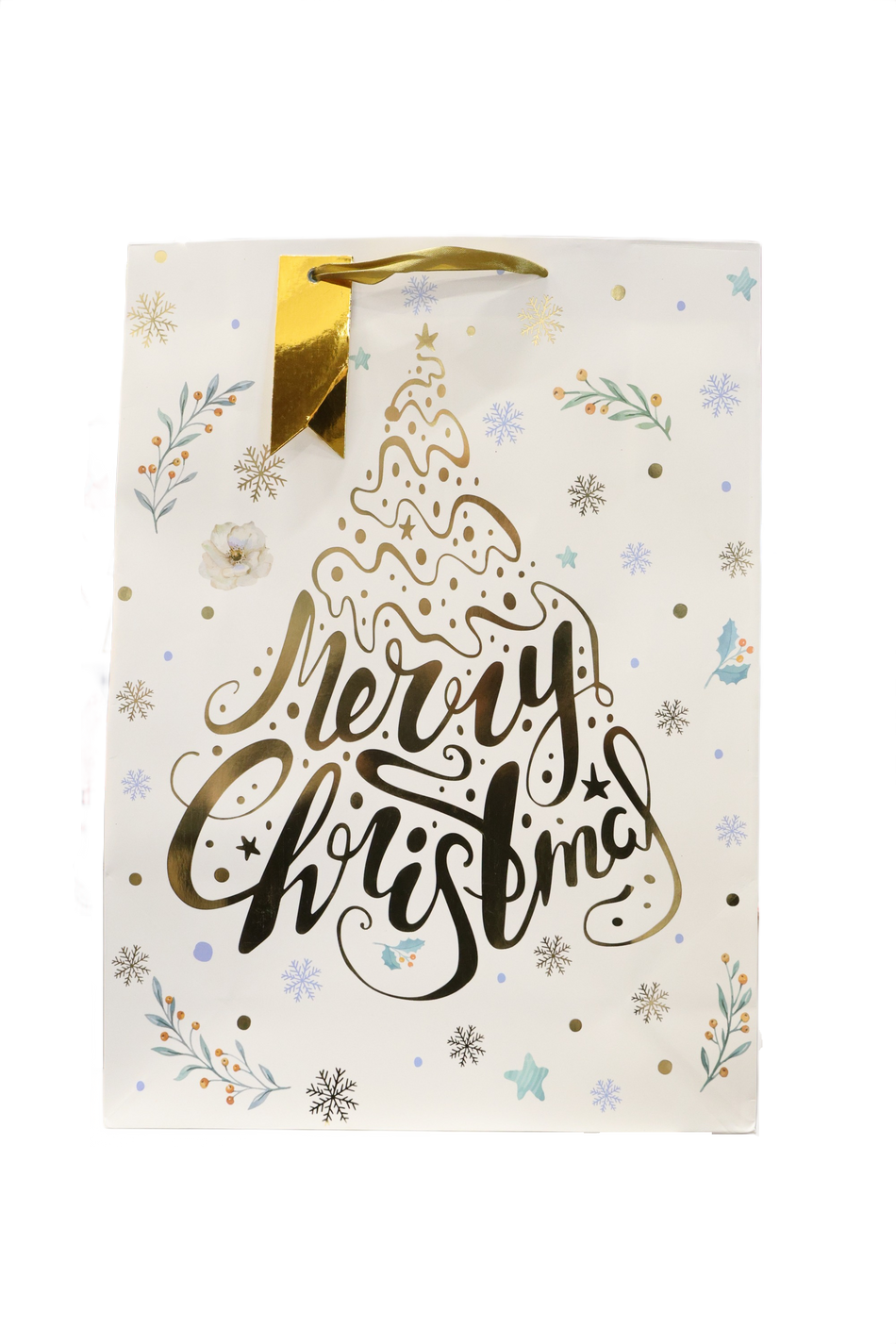 XMAS PUNGA CADOU DIN CARTON ALB AURIU AB