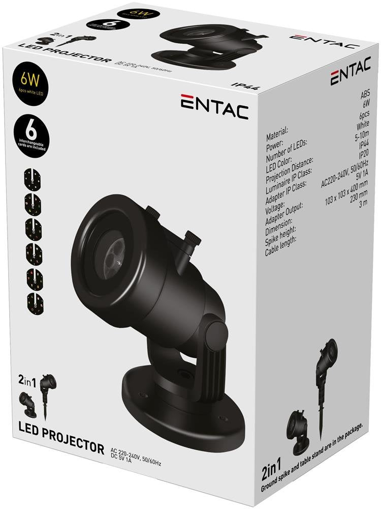 Proiector Led 6w Alb 5-10m Entac