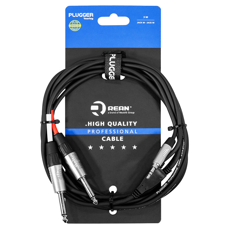 Cablu Y Jack 3,5 mm stereo la 2× Jack 6,35 mm mono, OFC, Touring