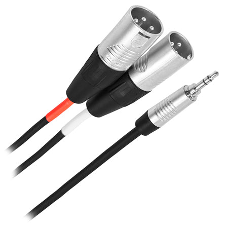 Cablu Y Jack tată 3.5 mm stereo la 2×XLR tată 3 m 99199
