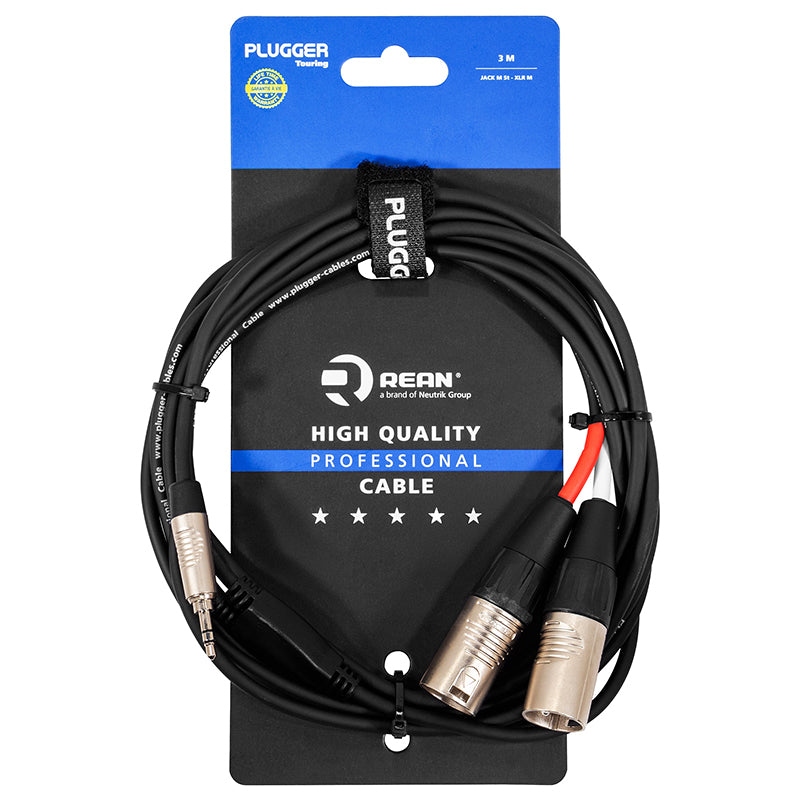 Cablu Y Jack tată 3.5 mm stereo la 2×XLR tată 3 m 99199
