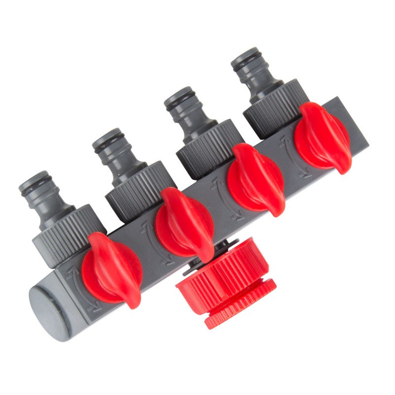 Conector distribuitor cu 4 robineți 1" - 3/4" blister PROLINE 99241