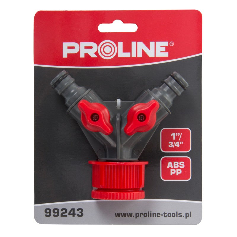 Conector distribuitor cu 2 robineți 1" - 3/4" blister PROLINE 99243