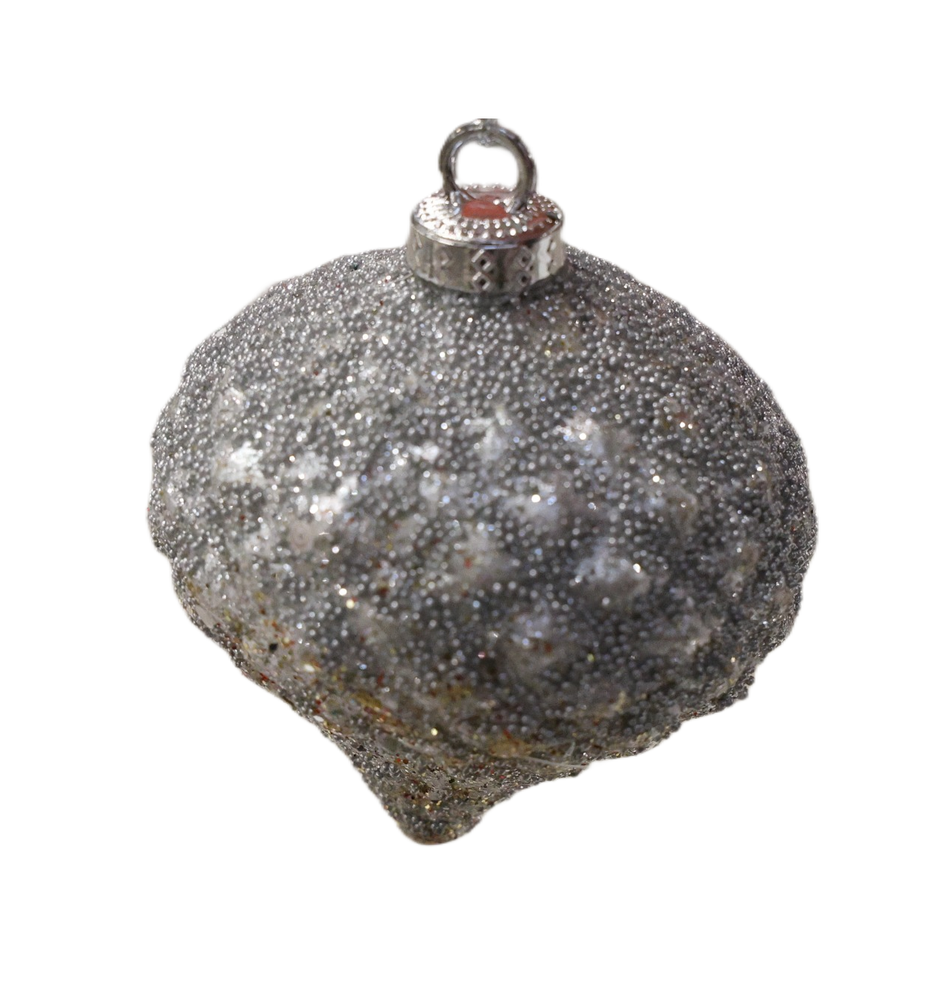 GLOB TITIREZ ALB ARGINTIU 8CM A1-51439S8