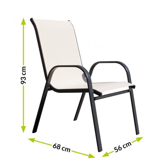 Scaun De Gradina 55x72x91cm, Gri