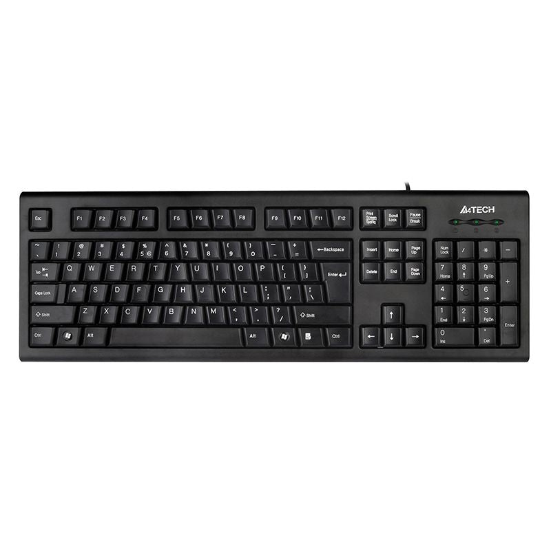 Tastatură comfort cu fir USB, 104 taste, margini rotunjite, A4Tech A4-KR85USB