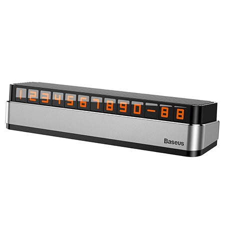 Suport număr telefon auto parbriz, aluminiu, Moonlight Box - numere fosforescente Baseus ACNUM-B0S